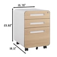 thumbnail image 6 of Trilenars 3 Drawer Mobile File Cabinet With Lock, Metal Under Desk Rolling Filing Cabinets, Fully Assembled 5-wheel Office Cabinet For Home Office Letter/Legal/A4, 6 of 6