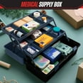 thumbnail image 5 of Stalwart Plastic Tool Box Organizer - 15.94in 3-Tier Portable Toolbox or Tackle Box Organizer, Gray, 5 of 7