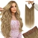thumbnail image 1 of Extensiones de cabello de alambre invisible YoungSee Extensiones de cabello humano de alambre balayage Marrón medio que se desvanece a marrón Mezcla Extensión de cabello de alambre de alta costura de, 1 of 1