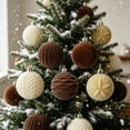 thumbnail image 4 of Christmas Ornaments Balls Flocked Christmas Tree 15PCS Plastic Balls Xmas Hanging Ornaments Decoration, 4 of 7