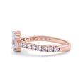 thumbnail image 3 of 1 1/2 Carat 8X6MM Pear & Round Cut Lab Created Moissanite Diamond Wedding Promise Ring In 14K Rose Gold Over Sterling Silver Teardrop Wedding Bands for Women (VVS1 Clarity, 1.50 Cttw)-5.5, 3 of 6