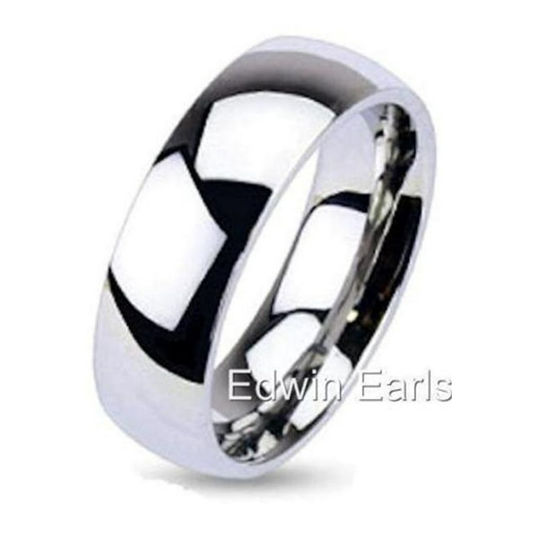 Stainless steel wedding on sale ring sets walmart