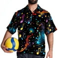 thumbnail image 4 of Note Men's Button Down Hawaiian Print Short Sleeve Casual Summer Beach Shirts, 4 of 6