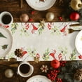 thumbnail image 3 of Christmas Cotton Linen Table Runner Red Truck Winter Snowflakes Cardinal Bird Dining Table Runners for Home Decor Party Dining Room Restaurant Kitchen Party 13" x 108", 3 of 9