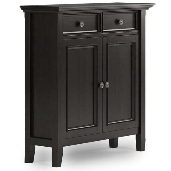 Simpli Home Amherst Storage Cabinet in Hickory Brown