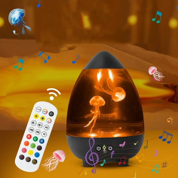 JSOT Music Jellyfish Lamp, 9 Color Changing Jellyfish Light with Remote Control, Fantasy LED Jellyfish Lava Lamp with Music, Fake Aquarium Night Light for Bedroom, Living Room, Baby Room, Office