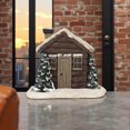 thumbnail image 3 of Log Cabin Incense Burner Christmas Resin Snowy House Miniature Ornaments Rustic Chimney Fragrance Burner Gift, 3 of 5