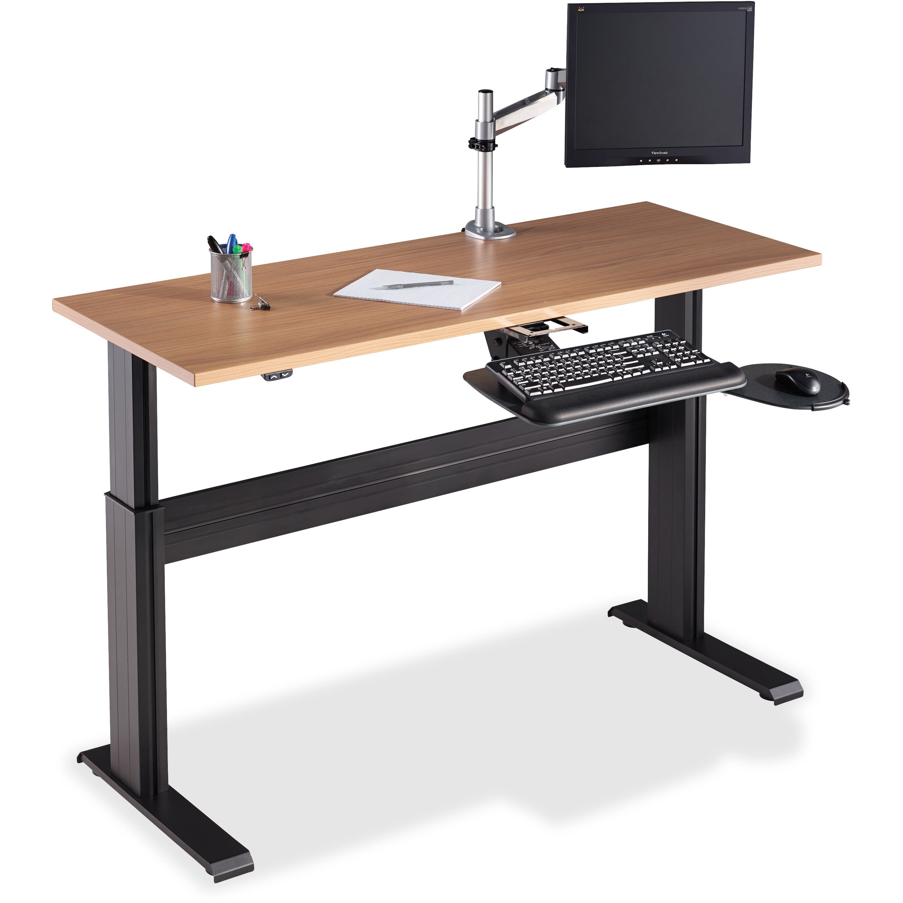 Lorell Heightadjustable Workstation Tabletop, Latte
