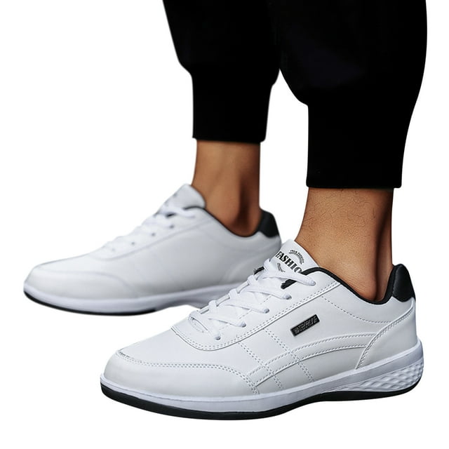 Dakaela Chaussures de Course pour Hommes Imperméables Tennis Randonnée Espadrilles Mode Antidérapantes Gym Travail Chaussures Blanches 8.5