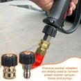thumbnail image 2 of NATEFEMIN Quick Connect Pressure Washer Adapter Set M22-14 Female to 3/8” Plug and Socket Brass 5000 PSI Rated, 2 of 8