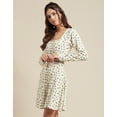 thumbnail image 2 of Moomaya Womens Long Sleeves Dress, Square Neck Short Length Casual Mini Dress, 2 of 8