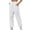 White, variant on Staron Women's Sweatpants Casual Tapered Pants High-Waisted Elastic Lace-Up Zipper Pocket Comfy Relaxed Lounge Pants, Navy L