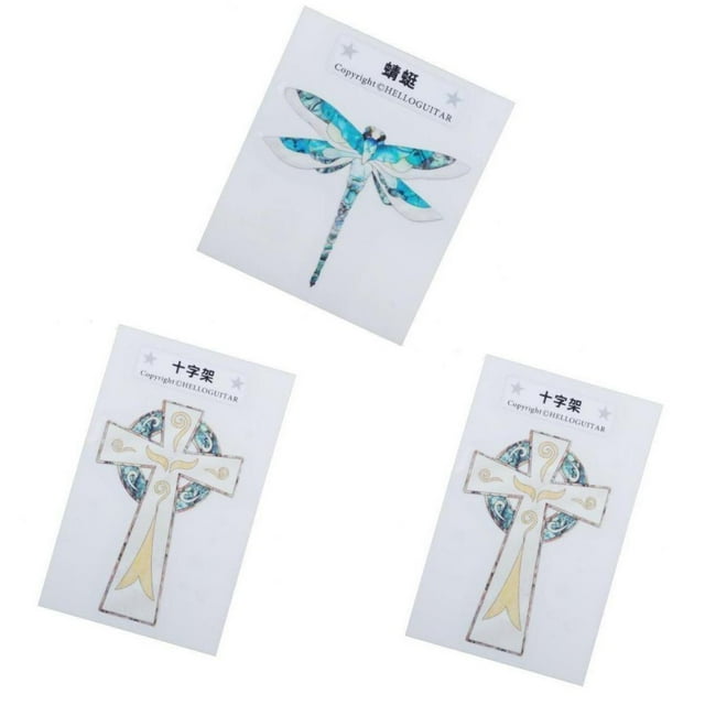 TISHITA 3x Universal Body Headstock Sticker Decal Guitars Bass Ukulele Banjo Accs DIY