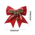 thumbnail image 2 of Xihbxyly Pajarita Navideña con Diseño de Cuadros Rojos Tridimensionales, Poliéster de Alta Calidad, Decoración Festiva, Ideal para Interiores y Exteriores, Ideal para Árboles y Regalos. Tamaño: 1 Uni, 2 of 2