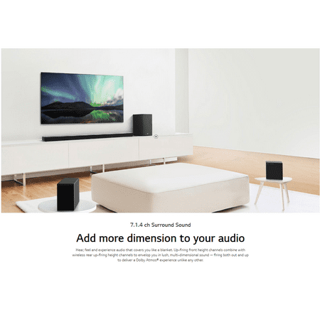 LG - 7.1.4-Channel 770W Soundbar System with Wireless Subwoofer and Dolby Atmos with Google Assistant - Black