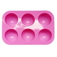 thumbnail image 1 of Naiovety Molde para hornear pudín de 6 cavidades, molde para hornear en forma de media bola, magdalenas, magdalenas, cubitos de hielo, molde de silicona, Herramientas y accesorios para hornear PC 1 Naiovety HA001607-00, 1 of 6
