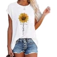 thumbnail image 3 of Tops para mujer Verano Camisetas 2023 Moda Básica Manga Corta Cuello Redondo Suelto Vestido Túnica Blusa Lindo Gráfico Camisetas, 3 of 5