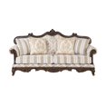 thumbnail image 3 of ACME Nayla Floral Upholstered Rolled Arms Sofa with 4 Pillows Walnut, 3 of 5