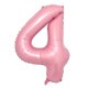 thumbnail image 1 of Globo RUIANSI número 4 de foil rosa de 16" para fiesta, 1 of 3