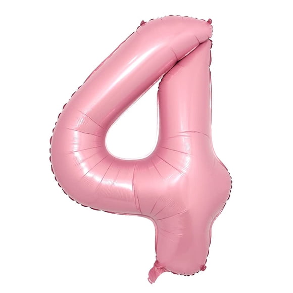 Globo RUIANSI número 4 de foil rosa de 16" para fiesta