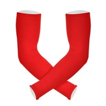 ALAZA Red UV Sun Protection Arm Sleeves UPF 50  Compression Cooling Sleeve 1 Pair