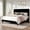 Black, variant on Amolife Full Bed Frame, Velvet Upholstered Platform Bed with Adjustable Headboard, Mattress Foundation with Strong Wooden Slats, No Box Spring Needed, Black