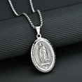 thumbnail image 5 of AYYUFE Religious Virgin Mary Guadalupe Embossed Pendant Necklace, 5 of 7