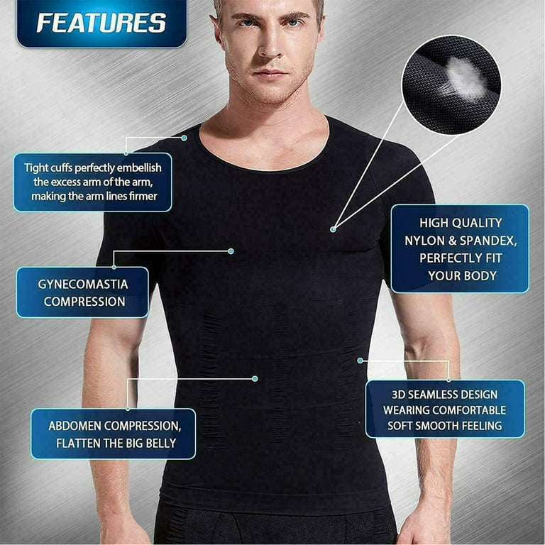 Lilvigor Compression Shirts for Men Slimming Shirt Body Shaper