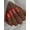 CW62, variant on French Leopard Stripe Design Press On Nails, Trendy Medium Length Square Nail Tips for Women