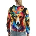 thumbnail image 7 of Kdxio Colorful Art Dog Print Womens Oversized Hoodies Sweatshirts Hooded Pullover Tops Sweaters Casual-XX-Large, 7 of 7