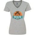 thumbnail image 3 of Inktastic Tulum Mexico Vacation Gift Women's V-Neck T-Shirt, 3 of 5