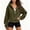 Army Green, variant on cocolona Half Zip Pullover Hoodies for Women Hooded Thumb Long Sleeve Casual Sweatshirts Solid Color Loose Fall Winter Fashion Outfits