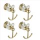 thumbnail image 1 of 4X Gancho de Toalla de Cristal, Dorados para Batas, Colgador de Pared para Toallas de Mano de BañO para Armario de Ropa, Cocina Montada en la Pared, 1 of 7