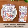 thumbnail image 6 of Coolnut Set of 4 Mushroom Butterfly Satin Napkin Square 20 Inches Table Napkins Soft Smooth Decorative Napkins for Wedding Banquet Party Decoration, 6 of 6