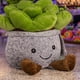 thumbnail image 5 of Maceta de suculenta PELUCHERIA Mediana de 27 cm Gris Sonriente para decoración de oficinas Cuartos y Salas, 5 of 7