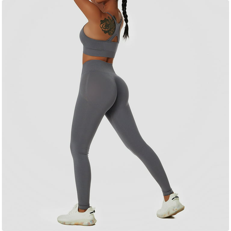 LEZMORE Women High Waisted Yoga Pants Workout Tummy Control Butt Lift Tights  Leggings 