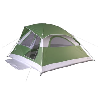Bushtec Adventure, Camping Tent, 6 Person, 7 ft Green Canvas