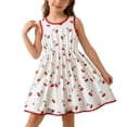 thumbnail image 2 of Bovxnpu Girls Dresses Summer Outfits Graphic Sleeveless Tank Waist-Fitted Crew Neck Sundress, 2 of 8