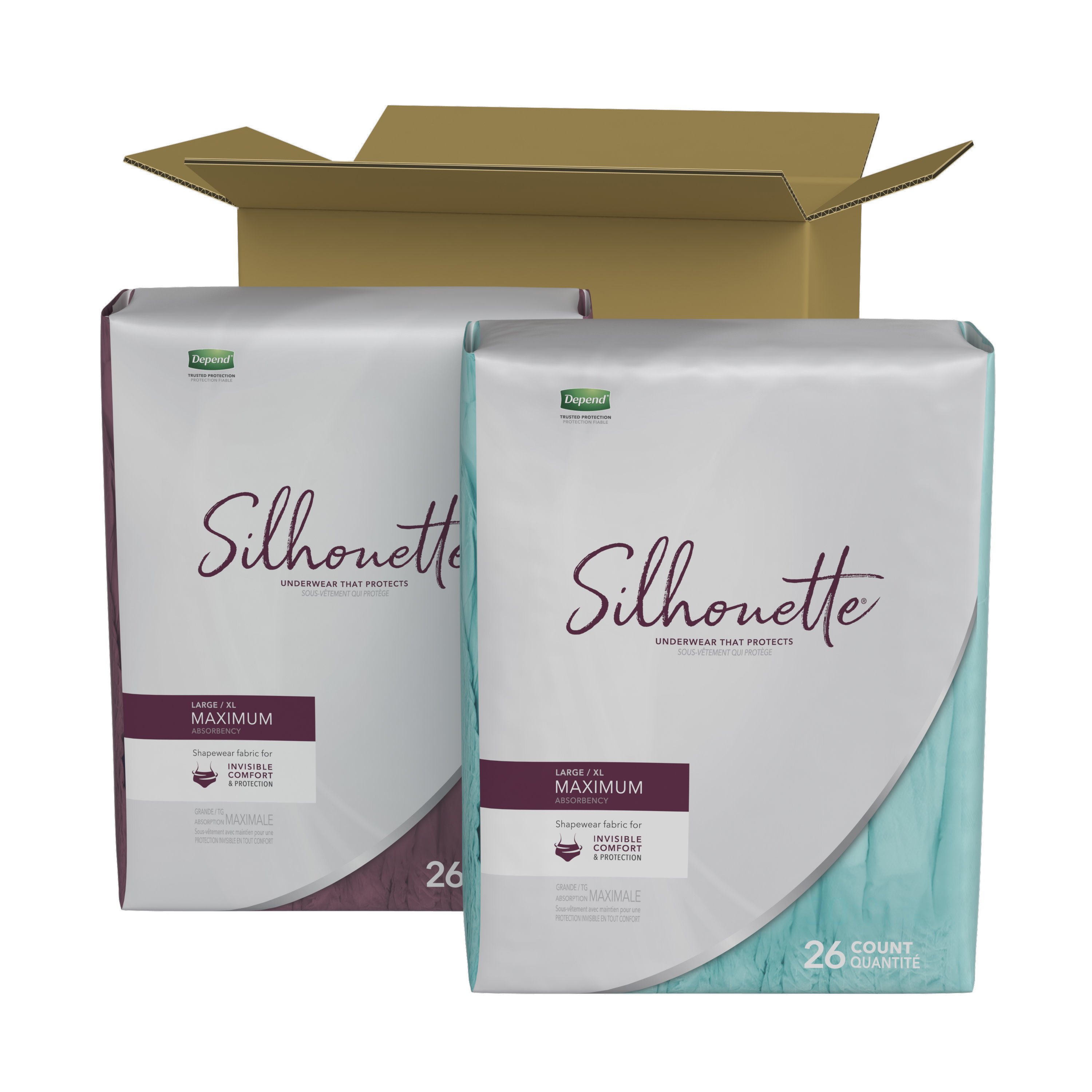 Depend Silhouette Incontinence/Postpartum Underwear for Women, Maximum