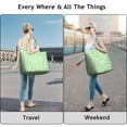 thumbnail image 5 of Farmhouse Plaid Weekender Bag Rustic Plaid Travel Tote with Vintage Checkered Design Finish, Geometric Pattern for Weekend Use, 5 of 5