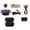 Black, variant on HILABEE 1 Player Arcade Games DIY Kit Parts Replacement with 24# 30# Snap on Buttons Black