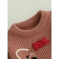 thumbnail image 6 of FEORJGP Little Boy Girl Cozy Knit Sweaters 6M 9M 12M 18M 2T 3T Toddler Baby Long Sleeve Pullovers Deer Embroidery Sweatshirts 3D Bow Crew Neck Tops ChWarm Comfy Daily Clothes for Fall Winter, 6 of 8