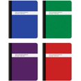 thumbnail image 1 of xianyou-Poly Carnet de Composition 4 Unités (Lot de 1), Papier Ligné Grand, 9-3/4 x 7-1/2 Pouces, 80 Feuilles, Couleurs Assorties : Bleu, Vert, Violet, Rouge (64959), 1 of 4