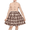 Champagne, variant on Sunny Fashion Girls Dress Tan Cream Plaid Long Sleeve Ribbed Knit Preppy School Daily Casual Comfortable 5 Years