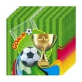 thumbnail image 1 of cubiertos desechables,Cubiertos desechables Decoraciones para fiestas de fútbol,Vajilla desechable de juego de fútbol para fiestas,Artículos para fiestas temáticas de fútbol. 20 pañuelos, 1 of 8