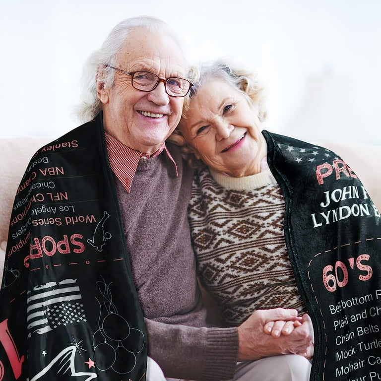60th Anniversary Blanket Gifts Gift for 60th diamond Wedding Anniversary  Sixty Years of Marriage Gifts for Couple Wife Husband Dad Mom Parents  Grandpa Grandma Grandparents Back in 1963 Blanket 60x50 