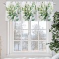 thumbnail image 5 of Impressionist Style Valances for Windows, 42 x 18in, Modern Style Green Breach Rod Pocket Kitchen Valance Curtain Light Filtering Window Treatments for Living Room Bedroom, 1 Panel, 5 of 7