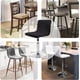 thumbnail image 5 of Funda para taburete de bar con respaldo impreso para comedor, taburete giratorio cuadrado, funda para asiento de silla, funda para altura de mostrador, respaldo medio bajo, 5 of 5