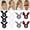 4 colors, variant on 10PCS Hair Elastic Scrunchies Bunny Ear Hair Ties Satin Silk Bowknot Ponytail Holder with Gift Bag for Women