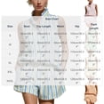 thumbnail image 4 of Pretxorve Women 2 Piece Outfits Print Striped Stand Collar Half Button Sleeveless Top Elastic Shorts Set, 4 of 5